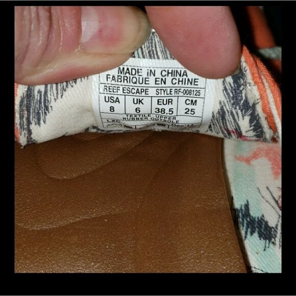 Reef orange textile Sneakers - Picture 8 of 8